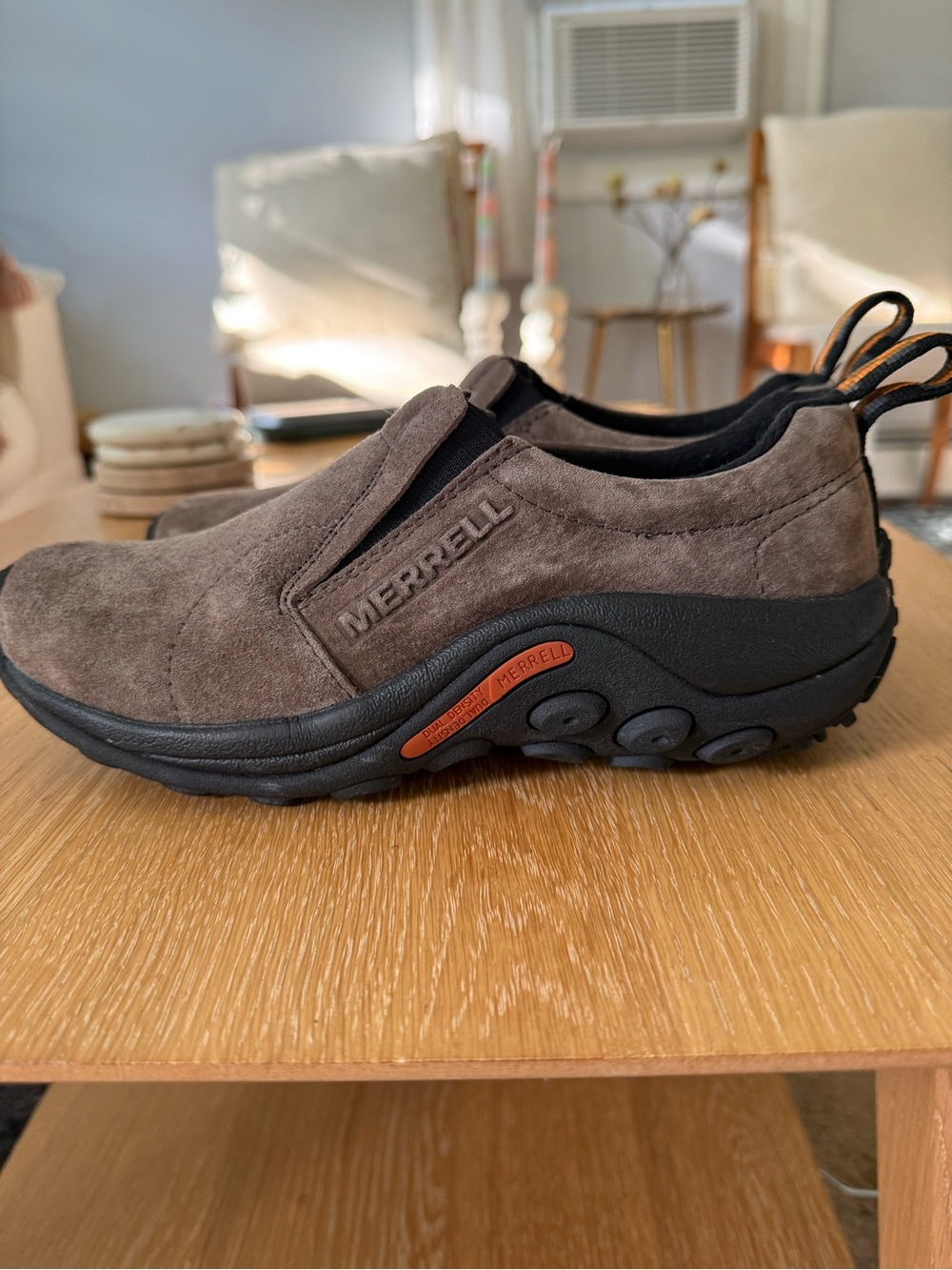 Merrell Brown Suede Women's Slip-On Loafer
